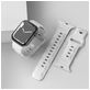 Mobigear Sport Armor Bracelet Silicone Apple Watch Fermeture à clou et passant - 42/41/40/38 mm - Blanc