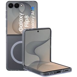 Mobiparts Hardcover Transparent Samsung Galaxy Z Flip 8 MagSafe Plastique rigide Coque arrière - Transparent