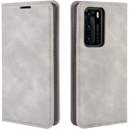 Mobigear Retro Slim Housse Huawei P40 Etui Porte-Monnaie - Gris