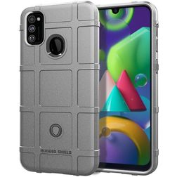 Mobigear Rugged Shield Coque Samsung Galaxy M31 Coque arrière en TPU Souple Anti-Chocs - Gris