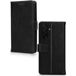 Mobilize Wallet Housse Samsung Galaxy A26 Etui en Cuir Véritable Porte-Monnaie - Noir