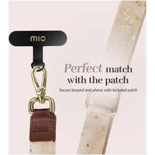 MIO Lanyard - Cordon de téléphone universel ajustable - Gold Marble