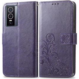 Mobigear Clover Housse Vivo Y76 Etui Porte-Monnaie - Violet