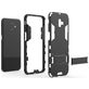 Mobigear Armor Stand Coque Samsung Galaxy J6 Plus Coque arrière Rigide Anti-Chocs avec Support Amovible - Noir