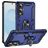 Mobigear Armor Ring Coque Samsung Galaxy S25 Edge Coque arrière Rigide Anti-Chocs avec Anneau-Support - Bleu