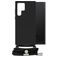 Mobilize Lanyard Gelly Samsung Galaxy S22 Ultra Coque avec cordon en TPU Souple - Noir