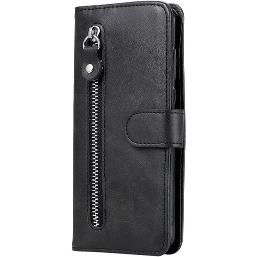Mobigear Zipper Housse Xiaomi Redmi Note 9 Etui Porte-Monnaie - Noir