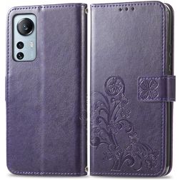 Mobigear Clover Housse Xiaomi 12 Lite Etui Porte-Monnaie - Violet