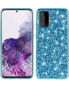 Mobigear Glitter Coque Samsung Galaxy S20 Coque arrière Rigide - Bleu