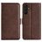 Mobigear Slim Magnet Samsung Galaxy M15 Étui Portefeuille - Marron