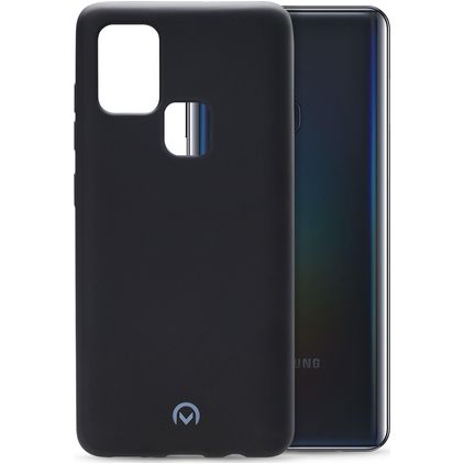 Mobilize Rubber Gelly Coque Samsung Galaxy A21s Coque arrière en TPU Souple - Matt Black