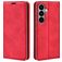 Mobigear Retro Slim Samsung Galaxy S26 Étui Portefeuille - Rouge