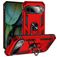 Mobigear Armor Ring Google Pixel 9 Plastique rigide Coque arrière Antichoc avec bague de maintien - Rouge