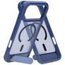 Mobiparts Hardcover Coque iPhone 18 Pro Max MagSafe Coque arrière Rigide avec Support Amovible - Satin Blue