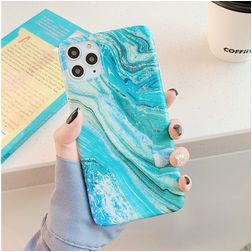 Mobigear Marble iPhone 12 Pro Max TPU souple Coque arrière - Vert