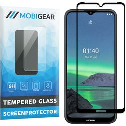 Mobigear Premium Nokia 1.4 Verre trempé Protection d'écran - Compatible coque - Noir