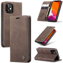 Caseme 013 Housse iPhone 12 Mini Etui Porte-Monnaie - Marron