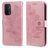 Mobigear Flowers OPPO A74 5G Étui Portefeuille - Rose doré