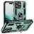 Mobigear Armor Ring Coque iPhone 17 Pro Coque arrière Rigide Anti-Chocs avec Anneau-Support - Vert