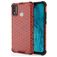 Mobigear Honeycomb Coque HONOR 9X Lite Coque arrière Rigide Anti-Chocs - Rouge