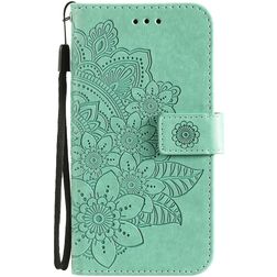 Mobigear Flowers OPPO A54 5G Étui Portefeuille - Turquoise