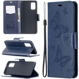 Mobigear Butterfly Housse Samsung Galaxy A02s Etui Porte-Monnaie - Bleu