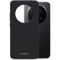 Mobilize Rubber Gelly Coque Honor Magic 8 Pro Coque arrière en TPU Souple - Noir