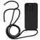 Mobigear Lanyard iPhone 15 Pro Coque avec cordon en Silicone - Noir