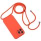 Mobigear Lanyard iPhone 14 Pro Coque avec cordon en Silicone - Orange