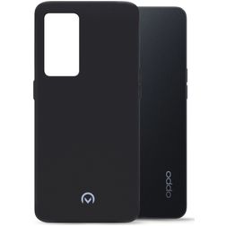 Mobilize Rubber Gelly Coque OPPO Reno 7 Lite Coque arrière en TPU Souple - Matt Black