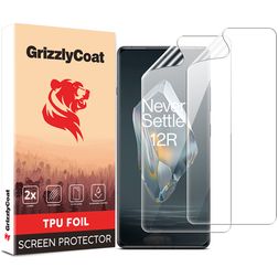 GrizzlyCoat OnePlus 12R Hydrogel TPU Protection d'écran - Compatible Coque + Cadre d'installation (Lot de 2)