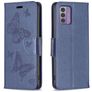 Mobigear Butterfly Housse Nokia G42 Etui Porte-Monnaie - Dark Blue