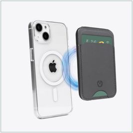Valenta Card Wallet Stand - Porte Cartes en - 3 Cartes - Compatible MagSafe - Noir