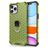 Mobigear Honeycomb Ring iPhone 12 Pro Max Plastique rigide Coque arrière Antichoc avec bague de maintien - Vert