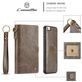 Caseme 01 Housse iPhone 6s Etui avec Coque Détachable Porte-Monnaie - Marron