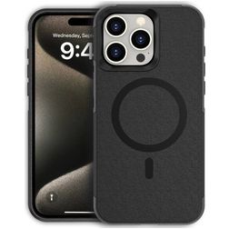 Mobigear Traveller Coque iPhone 15 Pro Max MagSafe Coque arrière Rigide Anti-Chocs - Noir