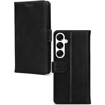 Mobilize Wallet Housse Samsung Galaxy A16 Etui en Cuir Véritable Porte-Monnaie - Noir