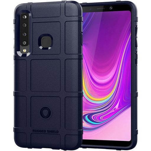 Mobigear Rugged Shield Coque Samsung Galaxy A9 (2018) Coque arrière en TPU Souple Anti-Chocs - Dark Blue