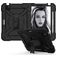 Mobigear SureGrip Xtreme Coque iPad Air 5 (2022) Coque arrière en Plastique rigide,Silicone + Porte-crayon + Bandoulière + Support Amovible - Noir