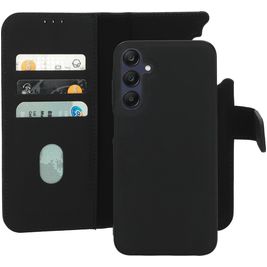 Mobiparts Housse Samsung Galaxy A25 Etui avec Coque Détachable en Cuir Véritable Porte-Monnaie - Noir