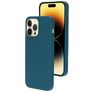 Mobiparts Coque iPhone 14 Pro Max Coque arrière en Silicone - Blueberry Blue