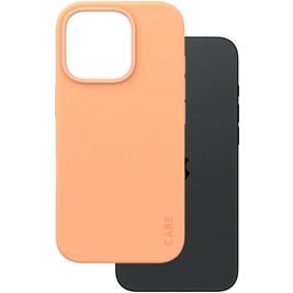 CARE by PanzerGlass Fashionable Coque iPhone 16 Pro MagSafe Coque arrière en Silicone - Peachy CARE by PanzerGlass Fashionable Coque iPhone 16 Pro MagSafe Coque arrière en Silicone - Peachy