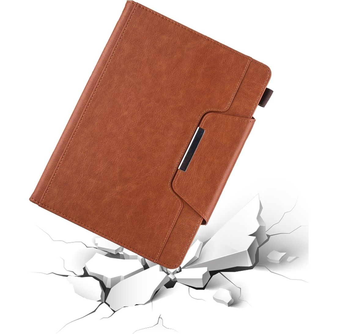 Étui Portefeuille Multi-angles Pour IPad Pro 12.9" (2015/2017) - Protection Renforcée Coins - Cuir Synthétique Marbre