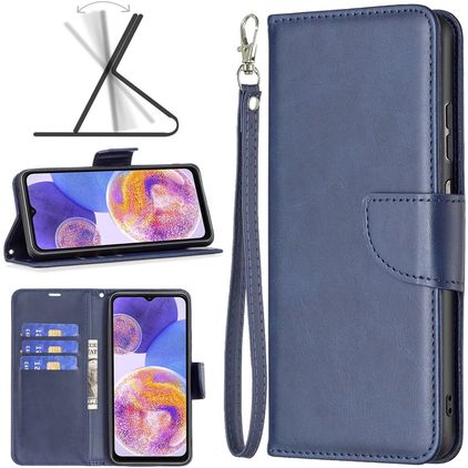 Mobigear Excellent Housse Samsung Galaxy A23 Etui Porte-Monnaie - Bleu