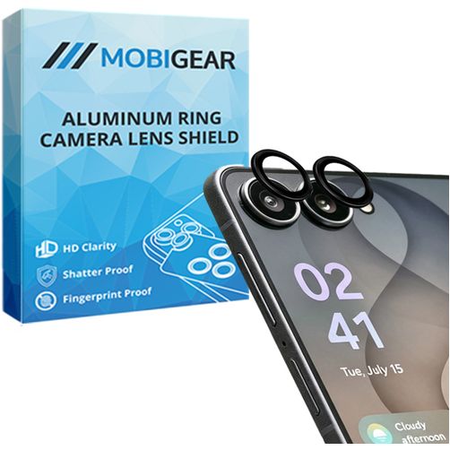 Mobigear Single Samsung Galaxy Z Flip 8 Verre trempé Protection Objectif Caméra - Compatible Coque - Noir