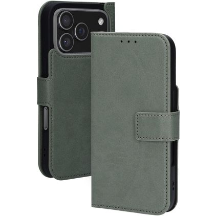 Mobiparts Classic Wallet iPhone 17 Pro MagSafe Étui - Stone Green