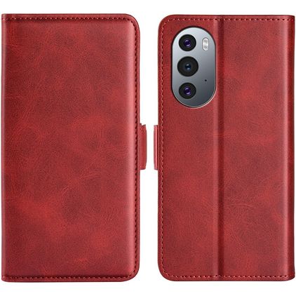 Mobigear Slim Magnet Housse Motorola Edge X30 Etui Porte-Monnaie - Rouge