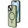 Mobiparts Hardcover Coque iPhone 15 MagSafe Coque arrière Rigide - Satin Green