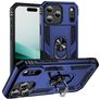 Mobigear Armor Ring Coque iPhone 18 Pro Coque arrière Rigide Anti-Chocs avec Anneau-Support - Bleu
