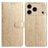 Mobigear Flowers Housse iPhone 17 Pro Etui Porte-Monnaie - Or